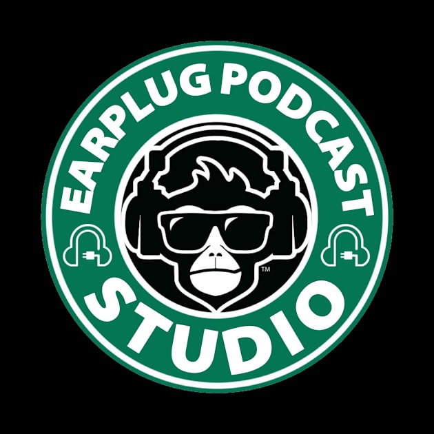 Earplug Starbucks logo tee by EarplugPodcastNetwork