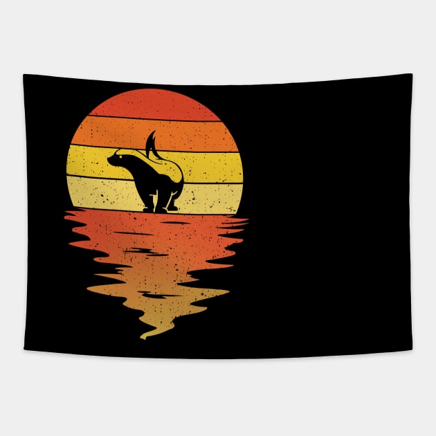 Honey Badger retro Tapestry by CoolTees