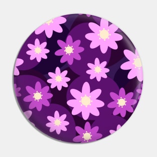 Abstract pink and violet flowers 3 D design Pin