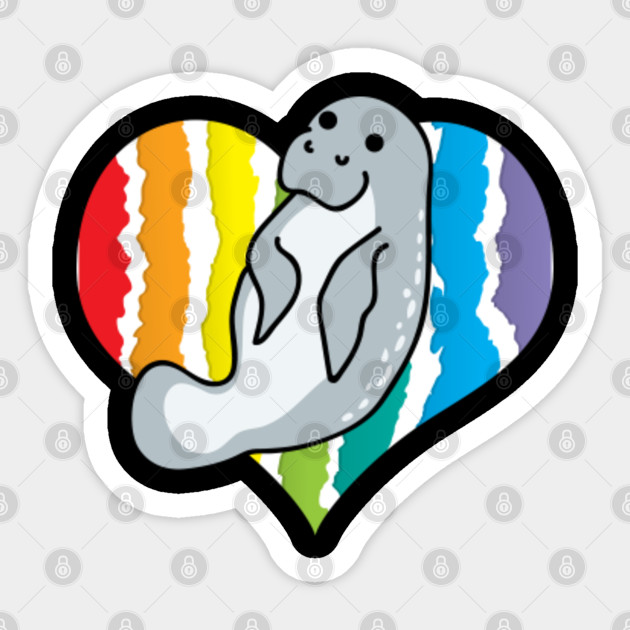 Cute Manatee Rainbow Chubby Mermaid Sea Cow Tshirt Manatee