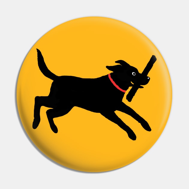 Happy Lab | Black Labrador Retriever Pin by Coffee Squirrel