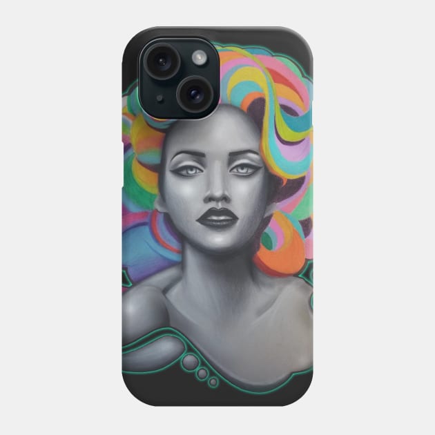 abstract chick Phone Case by Lazrartist