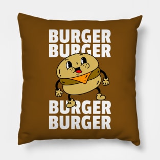 BURGER Time Funny Hamburger Pillow