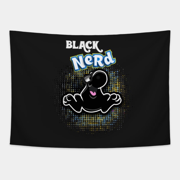 Black Nerd Tapestry by G9Design