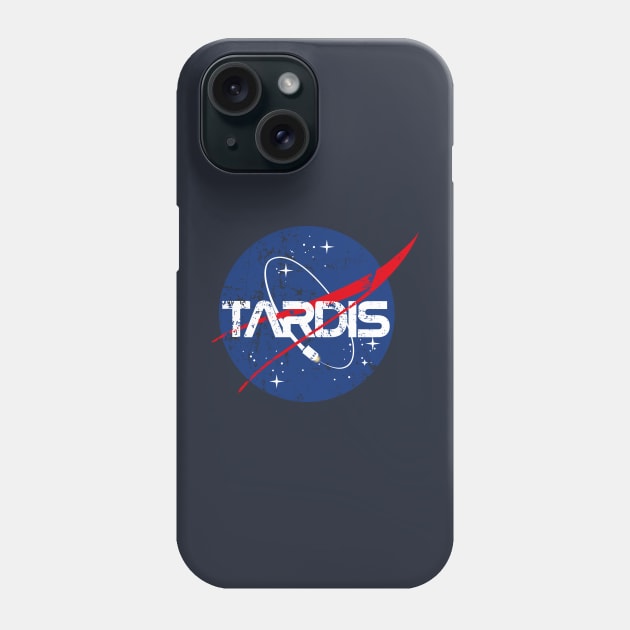 TARDIS NASA DISTRESSED VINTAGE LOGO Phone Case by KARMADESIGNER T-SHIRT SHOP