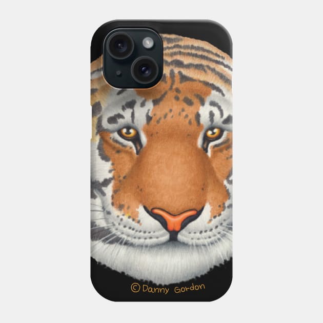 Cute Tiger Face Phone Case by Danny Gordon Art