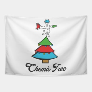 Funny Christmas Gift Chemis Tree Chemistry Wordplay Xmas Tapestry