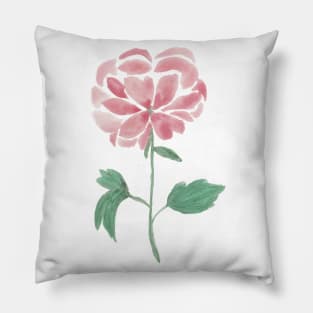 watercolour pink flowers watercolor purple flowers pink and purple flowers Pillow