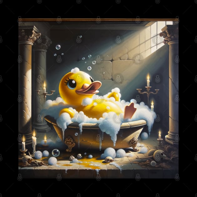 Bubbly Duck Delight: Quirky Bubble Bath Day by Edd Paint Something