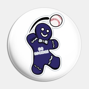 Colorado Rockies Gingerbread Man Pin