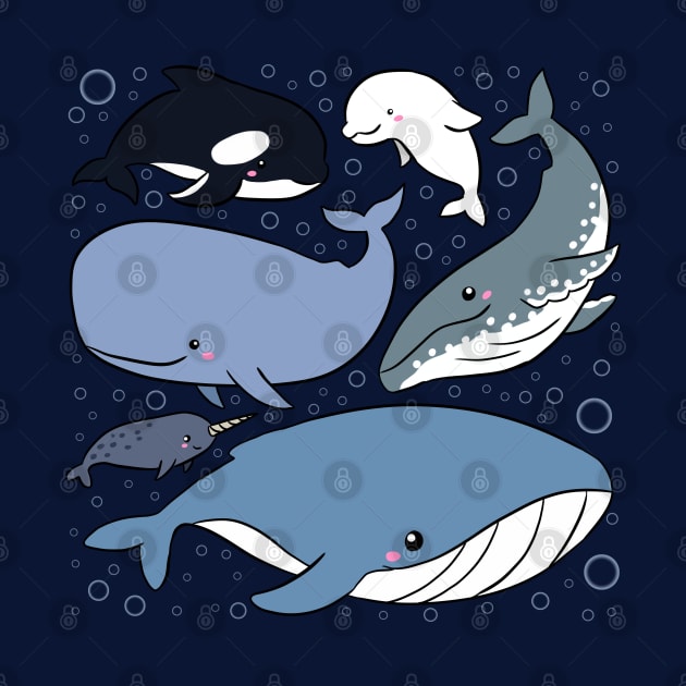 Cute Whales illustration by Yarafantasyart