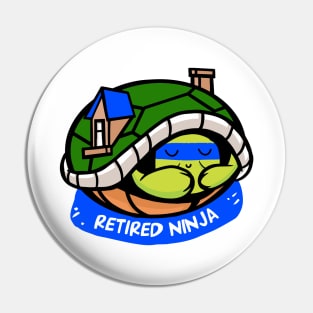 Funny turtle ninja – retired ninja (blue) Pin