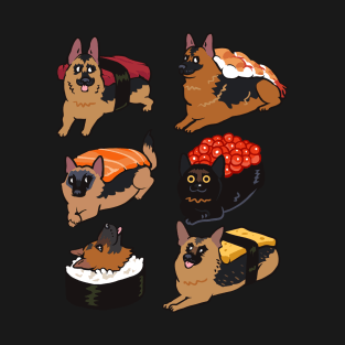 Sushi German Shepherd T-Shirt