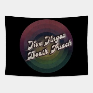 retro vintage circle Five Finger Death Punch Tapestry