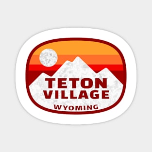 Skiing Teton Village Wyoming Ski Hiking Snowboarding Magnet