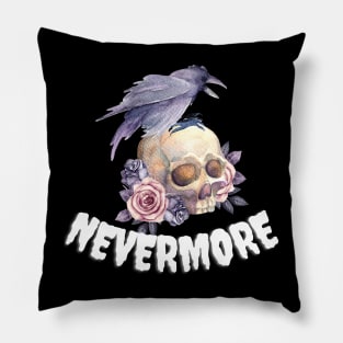 NEVERMORE RAVEN POE DESIGN Pillow