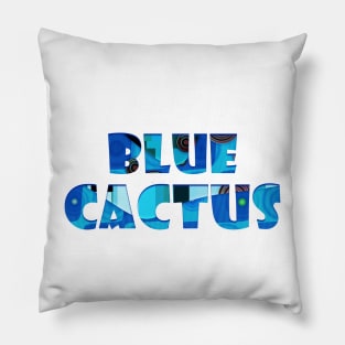 Blue Cactus Pillow