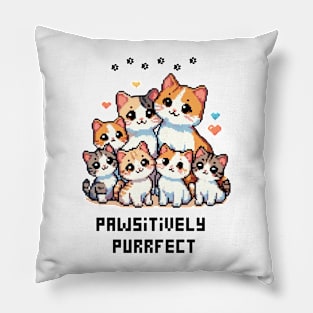 Pixel Cats Pet Pawsitively Purrfect Pillow