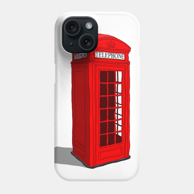 Telephone Box Phone Case by steveashillustration1971