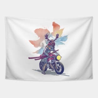 Samurai Caferacer logo Tapestry