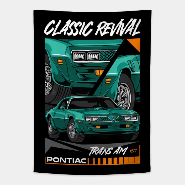 Retro Trans Am Car Tapestry by milatees