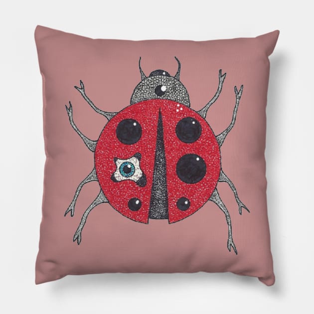 ladybug Pillow by Zenferren