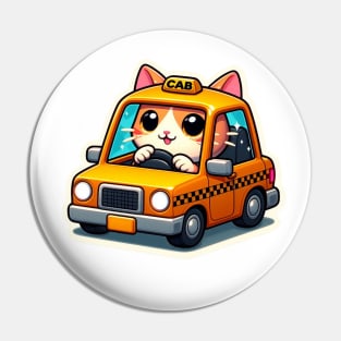 kitty the cabbie Pin