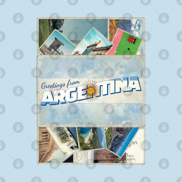 Greetings from Argentina Vintage style retro souvenir by DesignerPropo