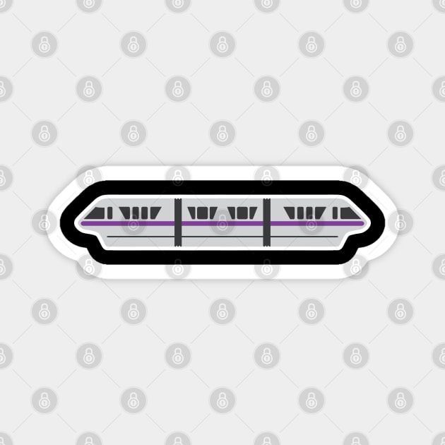 Monorail - Dark Purple Magnet by chwbcc