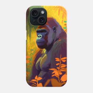 Gorilla Ape Animal Portrait Painting Wildlife Outdoors Adventure Phone Case