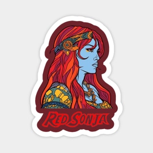 Red Sonja Graffiti Profile and Logo Magnet