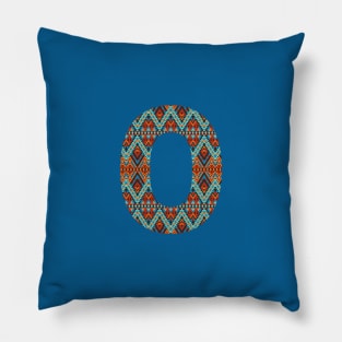 Letter O- boho design Pillow