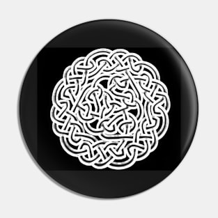 Celtic Knot Black and white Pin