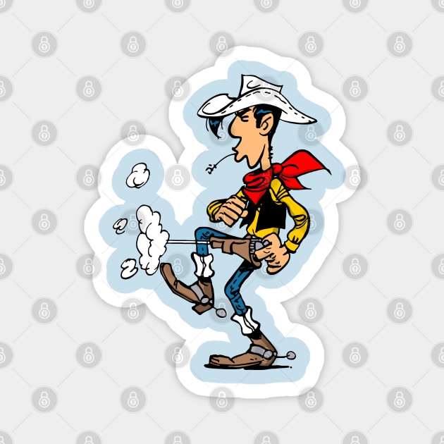 lucky luke Magnet by small alley co