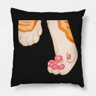 Playful Orange Tabby Kitty Pillow