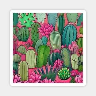 Lots of Little Cacti Magnet