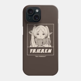 Frieren Gloomy Halftone Fanart Design Phone Case