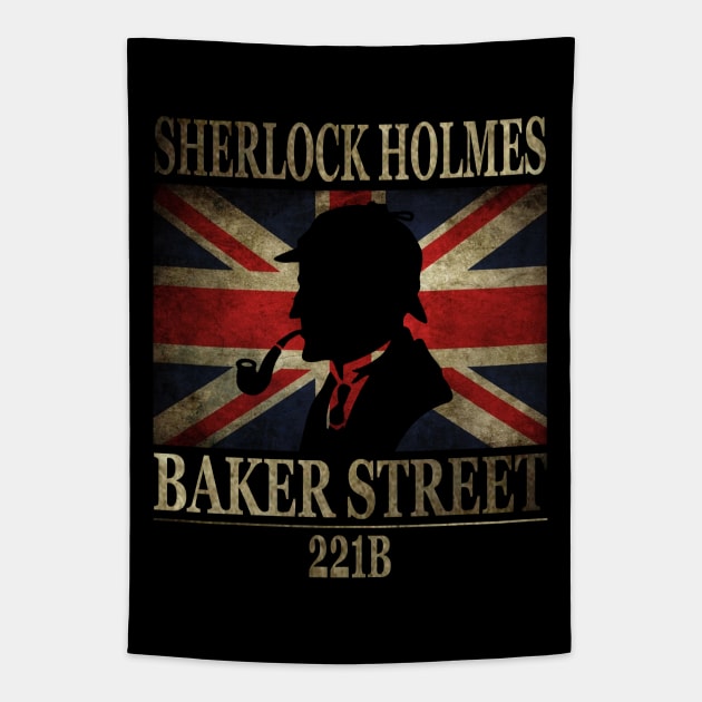 Sherlock Holmes 221B Tapestry by Vitalitee