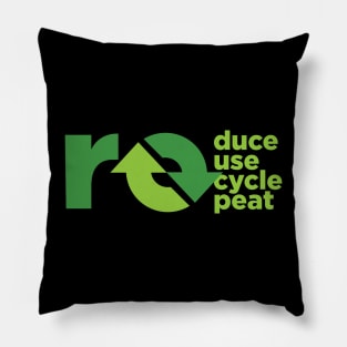 reduce, reuse, recycle, repeat Pillow