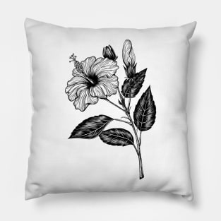 Hibiscus flower III Pillow