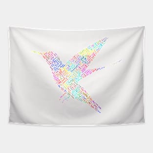 Hummingbird Bird Free Wildlife Text Word Cloud Tapestry