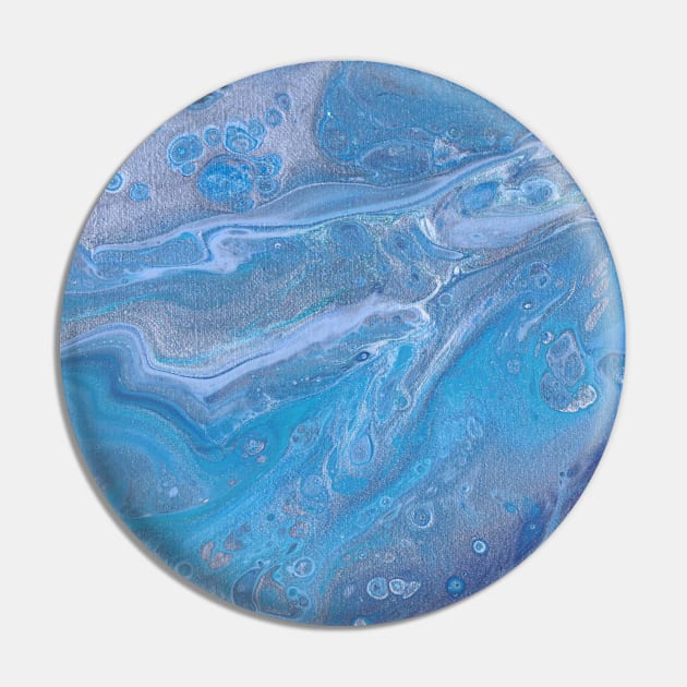 Blue Waves Pin by LightfootCreatives