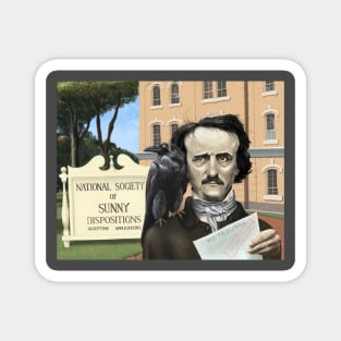 Edgar Allen Poe Humorous Art Magnet