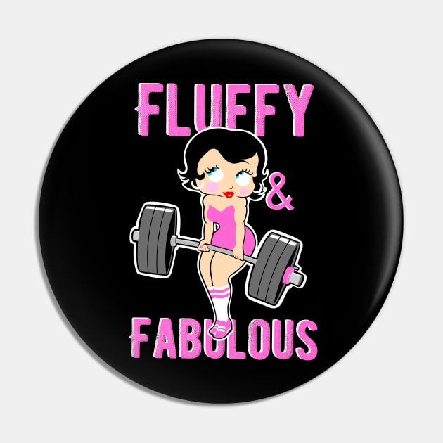 Fluffy and Fabulous Pin by TimAddisonArt