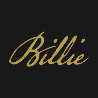 Billie Typography Gold Script T-Shirt