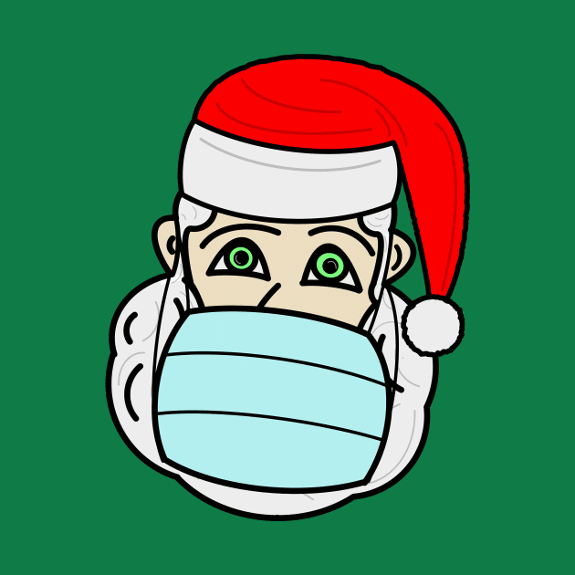 Santa Claus with a face mask by Artemis Garments