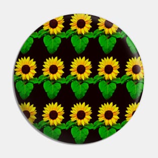 Vibrant Sunflowers pattern Pin