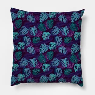 Aesthetic Purple leaves pattern Pillow