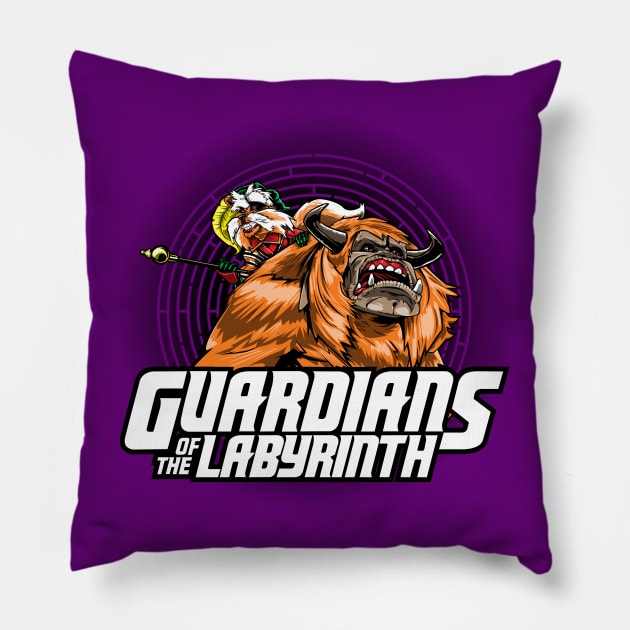 Guardians of the Labyrinth Pillow by boltfromtheblue