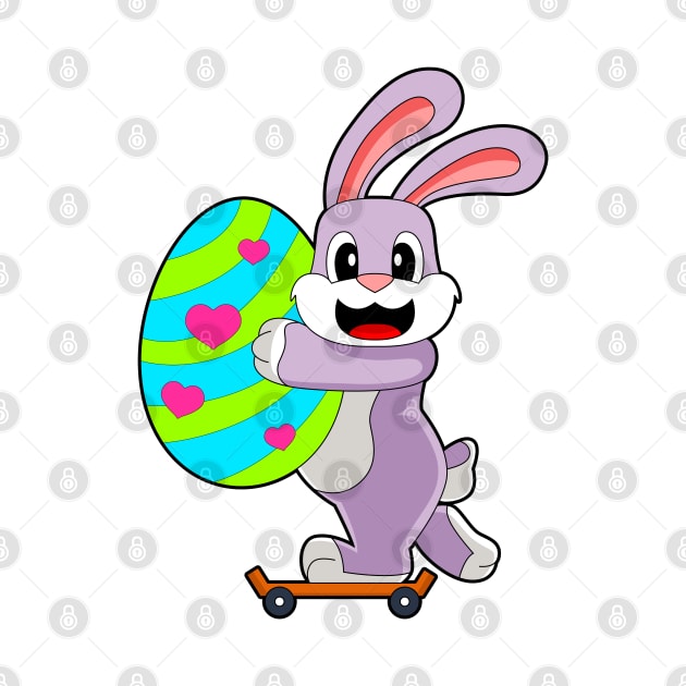 Rabbit Easter Easter egg Skateboard by Markus Schnabel